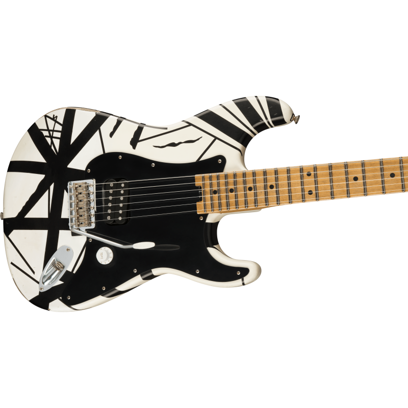 EVH Striped 78 Eruption White with Black Stripes Relic
