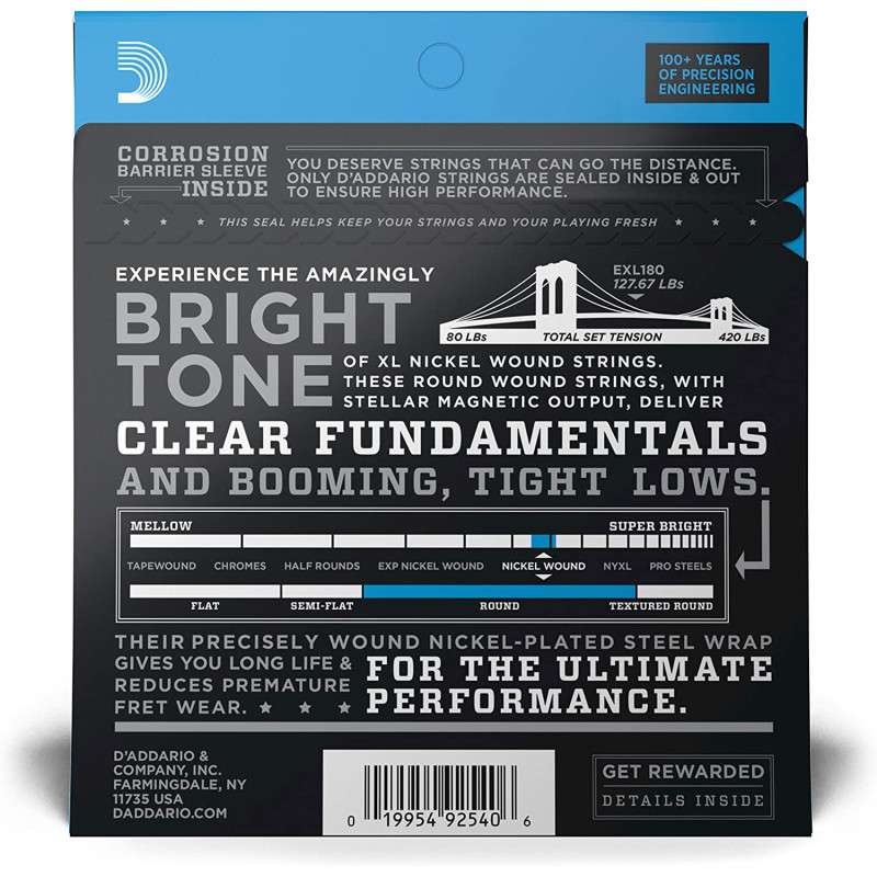 Daddario EXL180 Nickel 35-95
