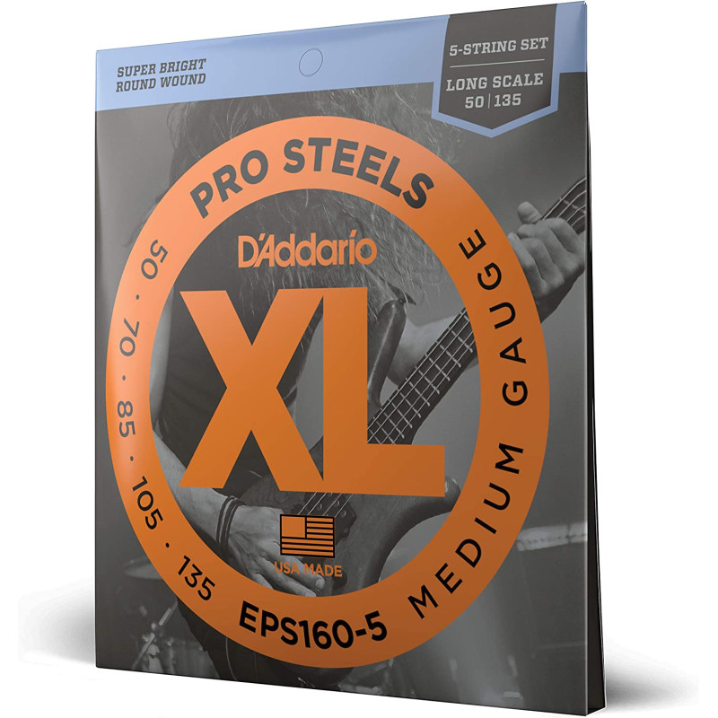 D'Addario EPS160-5 Pro Steel 50-135
