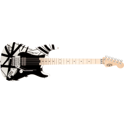 EVH Striped Series White with Black Stripes Eddie Van Halen