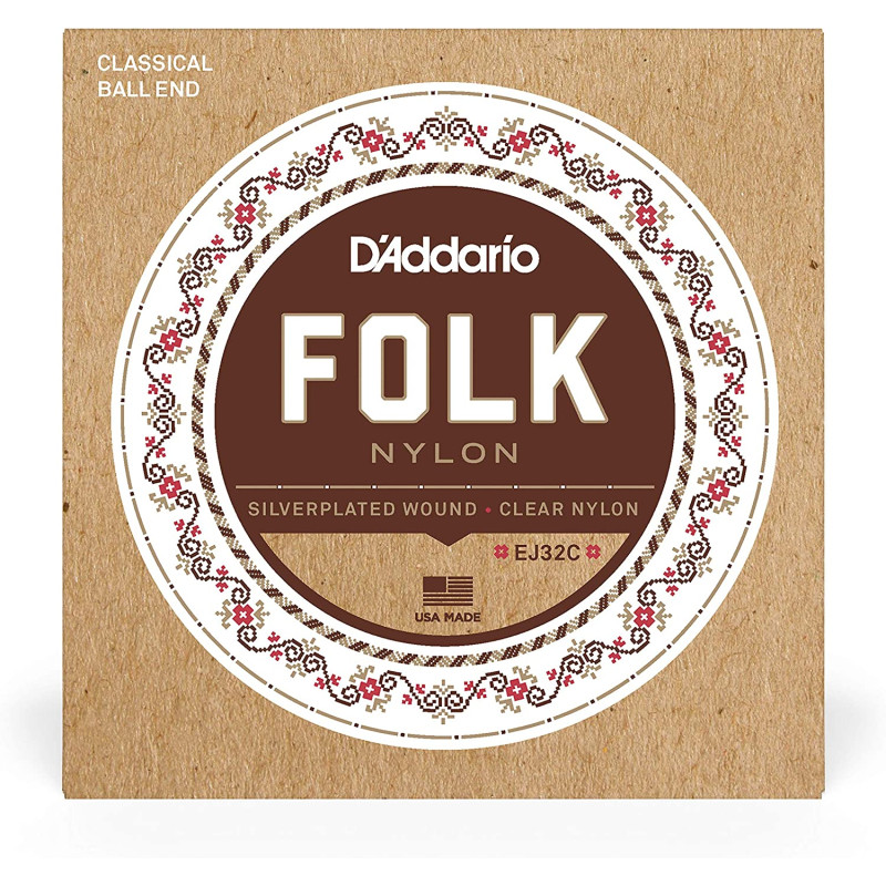 Daddario EJ32C Folk Clear Nylon Acustica