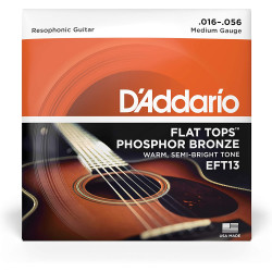 Daddario EFT13 Flatwound Fosforo Bronce Resophonic