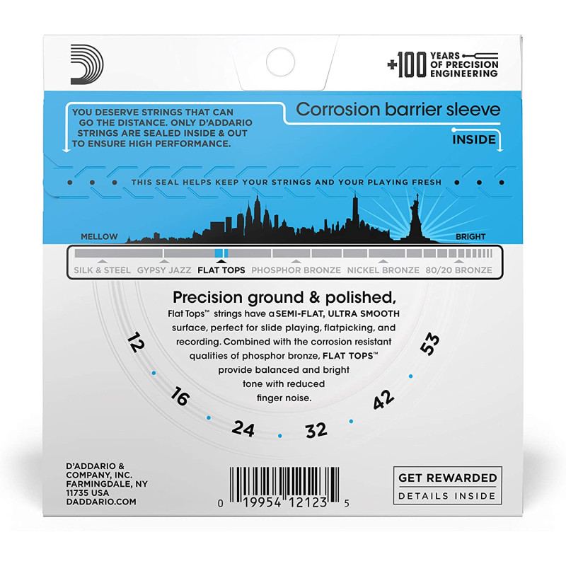 D’Addario EFT16 Flatwound Phosphor Bronze