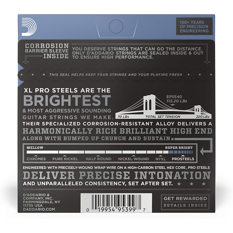 Daddario EPS540 Pro Steel10-52