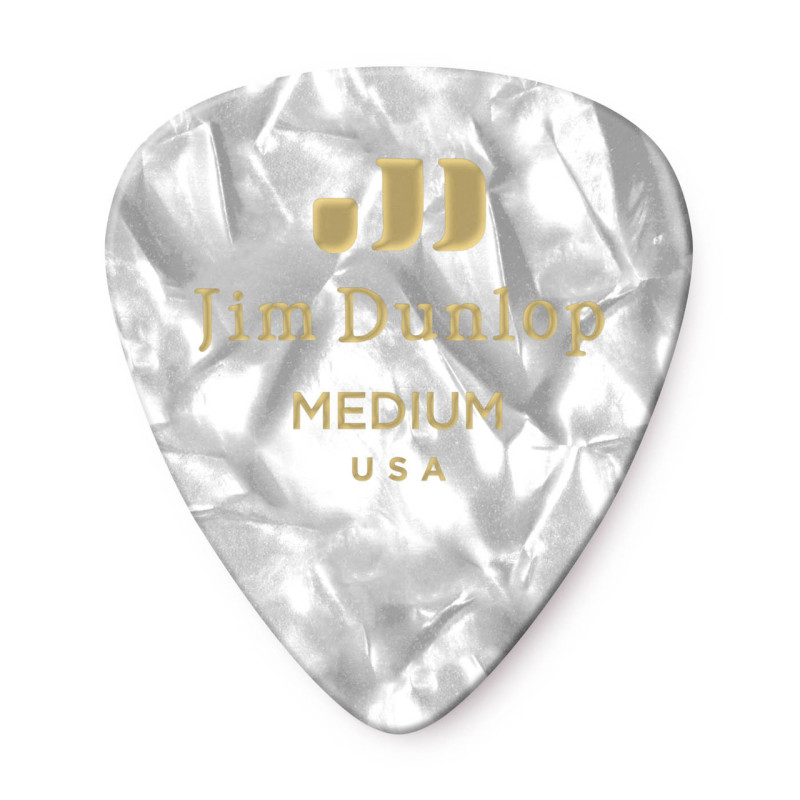 Dunlop Celluloid Classic White Pearl Medium