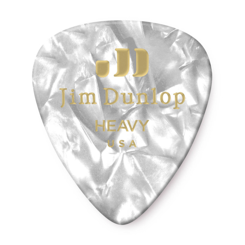 Dunlop Celluloid Classic White Pearl Heavy