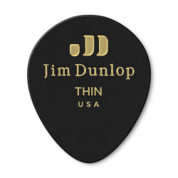 Dunlop Celluloid Teardrop Black Thin