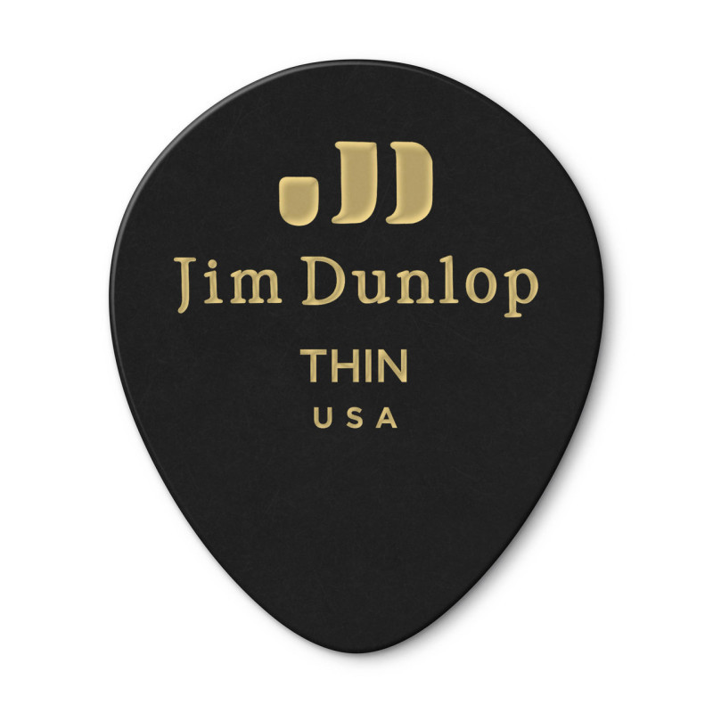 Dunlop Celluloid Teardrop Black Thin