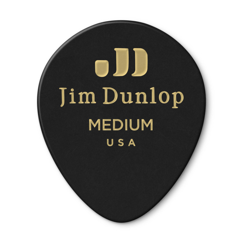 Dunlop Celluloid Teardrop Black Medium