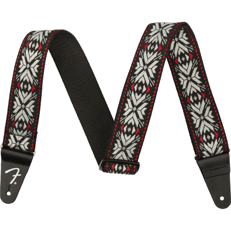 Fender Strap Pasadena Woven Red Snowflake