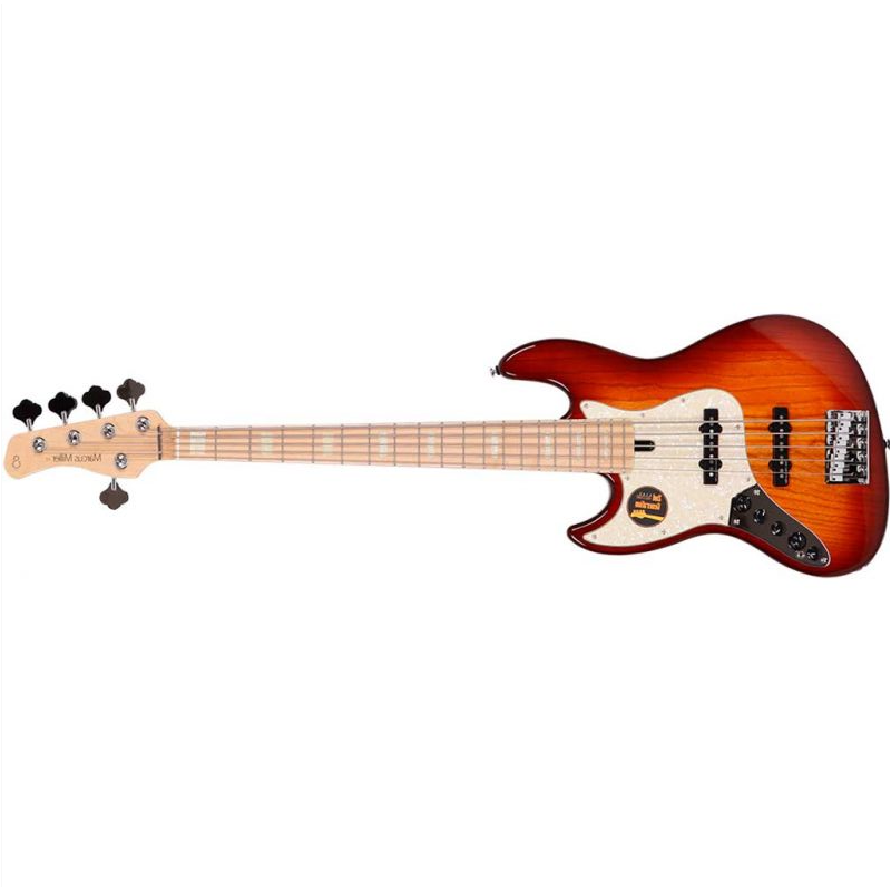 Marcus Miller V7 Swamp Ash 5-string, Tobacco Sunburst, Left-Hand