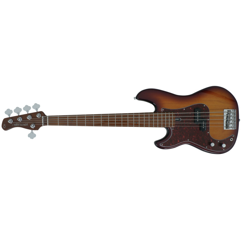 Marcus Miller P5 Alder 5-string, 2nd Generation, Tobacco Sunburst, Left-Handed