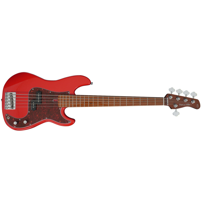 Marcus Miller P5 Alder 5-string Electric Bass, 2nd Generation Dakota Red