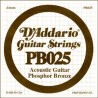 Daddario PB025 Cuerda Acustica