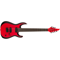 Jackson Pro Plus Dinky MDK7 HT Satin Red with Black Bevels