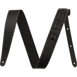 Fender 2 Essentials Leather Strap Black