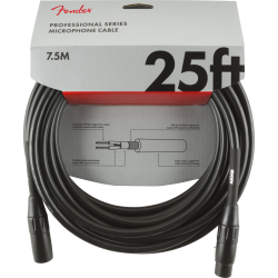 Fender Professional Series Cable Microphone 7,60m Black