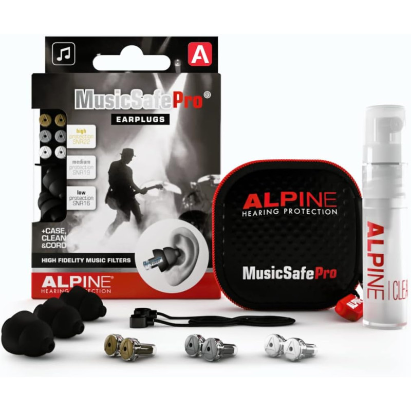 Alpine MusicSafe Pro Earplugs Black