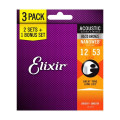 Elixir Set 3x2 Acoustic 12-53