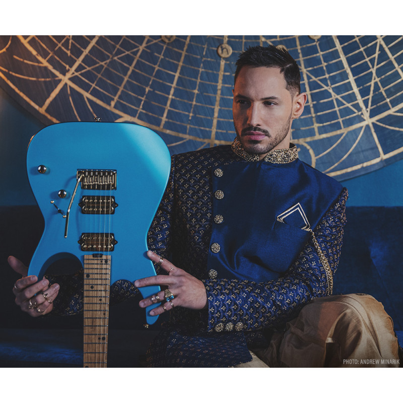 Charvel DK24-6 Angel Vivaldi Signature in Lucerne Aqua Firemist