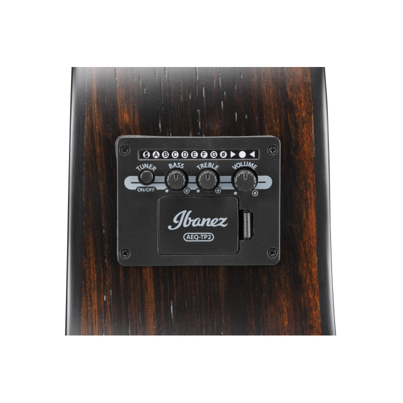 Ibanez AAM70CE Transparent Charcoal Burst