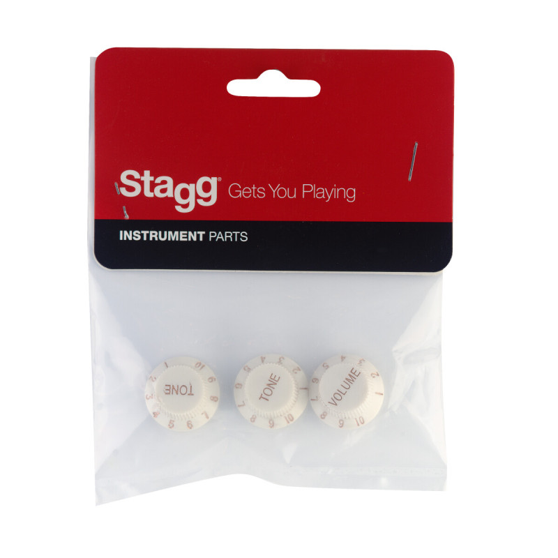 Stagg SP-KNST-WH Knobs