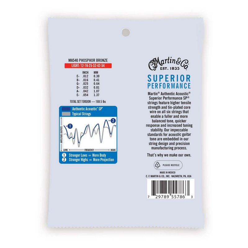 Martin MA540 Authentic SP Phosphor Bronze 12-54