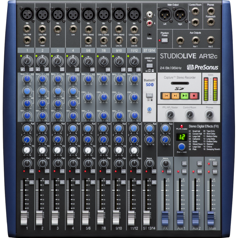 Presonus StudioLive AR12c Analog Mixer Blue
