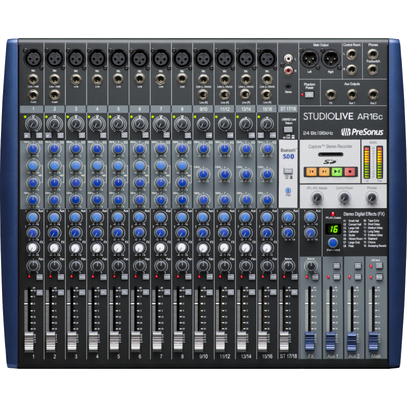 Presonus StudioLive AR16c Analog Mixer Blue