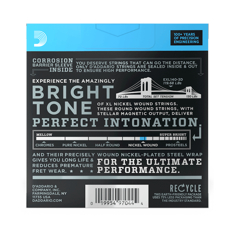 Daddario EXL140-3D 10-52