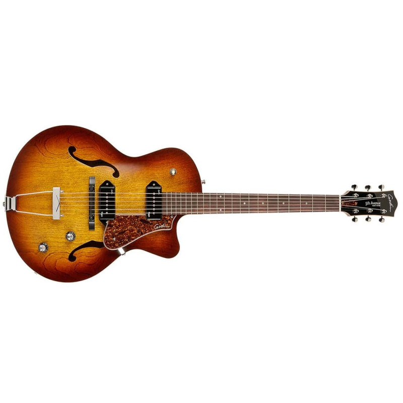 Godin 5th Avenue CW Kingpin II P90 Cognac Burst