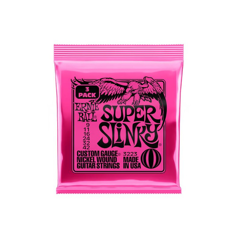 Ernie Ball Pack 3 EB3223 Super Slinky 9-42