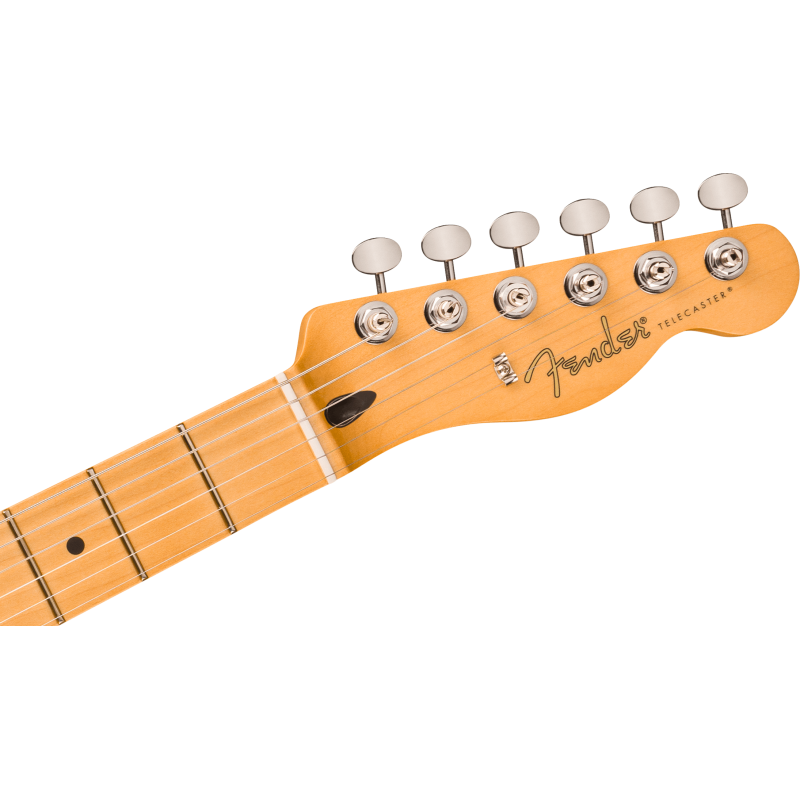 The Fender Player II Telecaster HH MN in Hialeah Yellow features a modern C-shaped neck profile for comfortable playability and