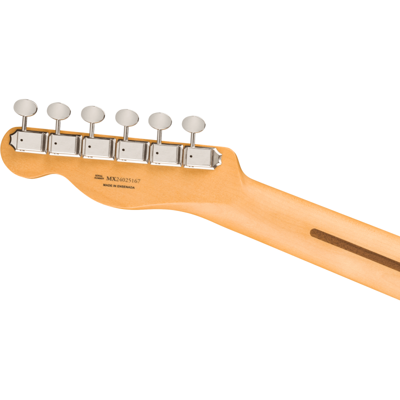 The Fender Player II Telecaster HH MN in Hialeah Yellow features a modern C-shaped neck profile for comfortable playability and