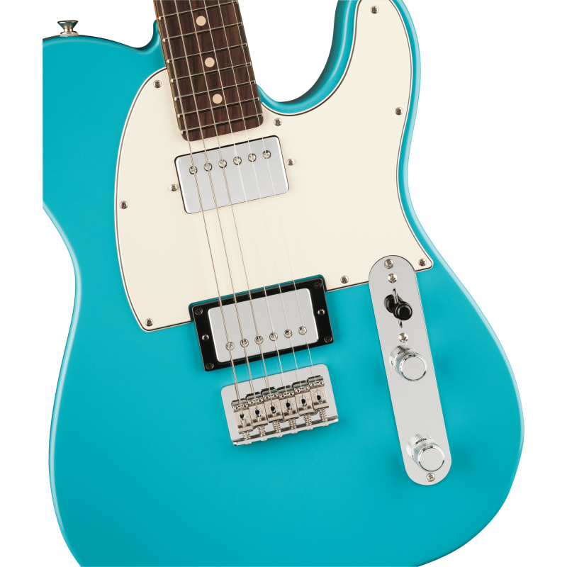 The Fender Player II Telecaster HH RW in Aquatone Blue is a versatile electric guitar that delivers a modern twist on a classic 