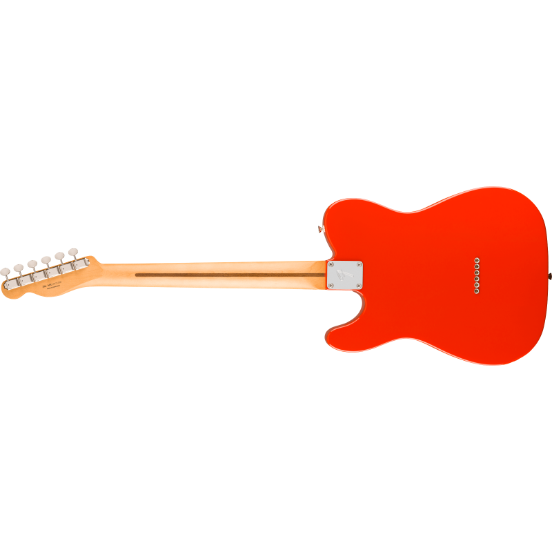 The Fender Player II Telecaster MN in Coral Red combines classic Telecaster design with modern features. With an alder body, map