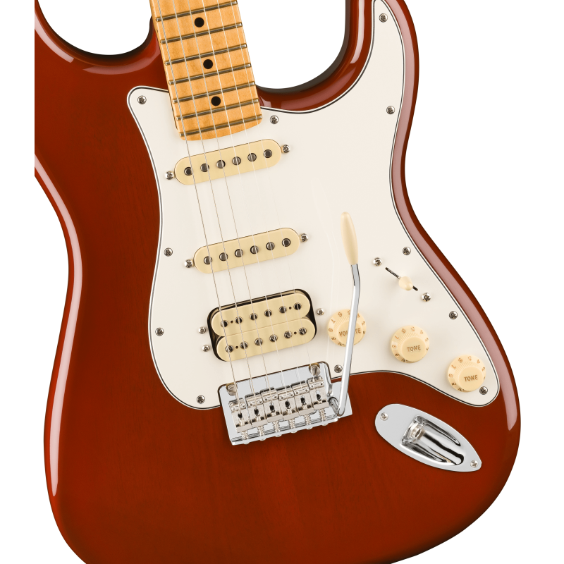 The Fender Player II Stratocaster HSS MN Transparent Mocha Burst