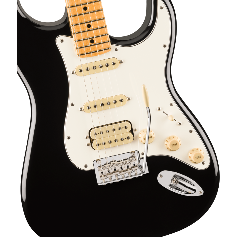 The Fender Player II Stratocaster HSS MN Black.