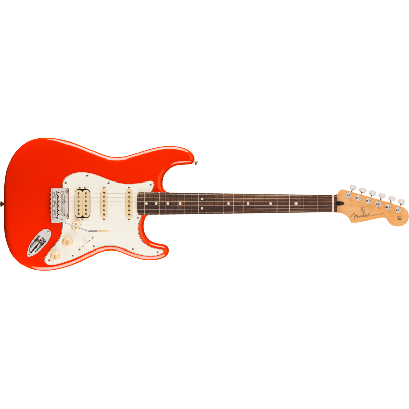 The Fender Player II Stratocaster HSS RW in Coral Red.