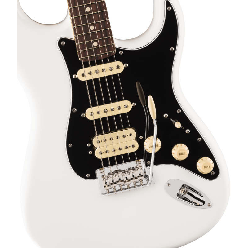 The Fender Player II Stratocaster HSS RW in Polar White.
