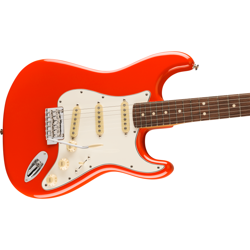 The Fender Player II Stratocaster RW in Coral Red.