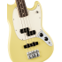 The Fender Player II Mustang Bass RW in Hialeah Yellow is a vibrant and stylish electric bass guitar.