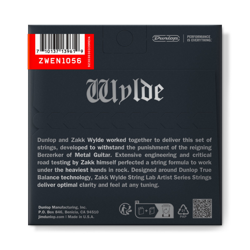 Dunlop Juego Zakk Wylde 10-56