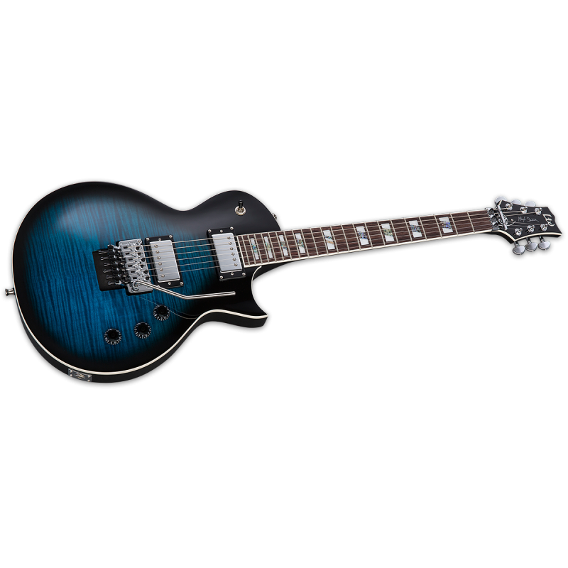 LTD AS-1FR Black Aqua Sunburst