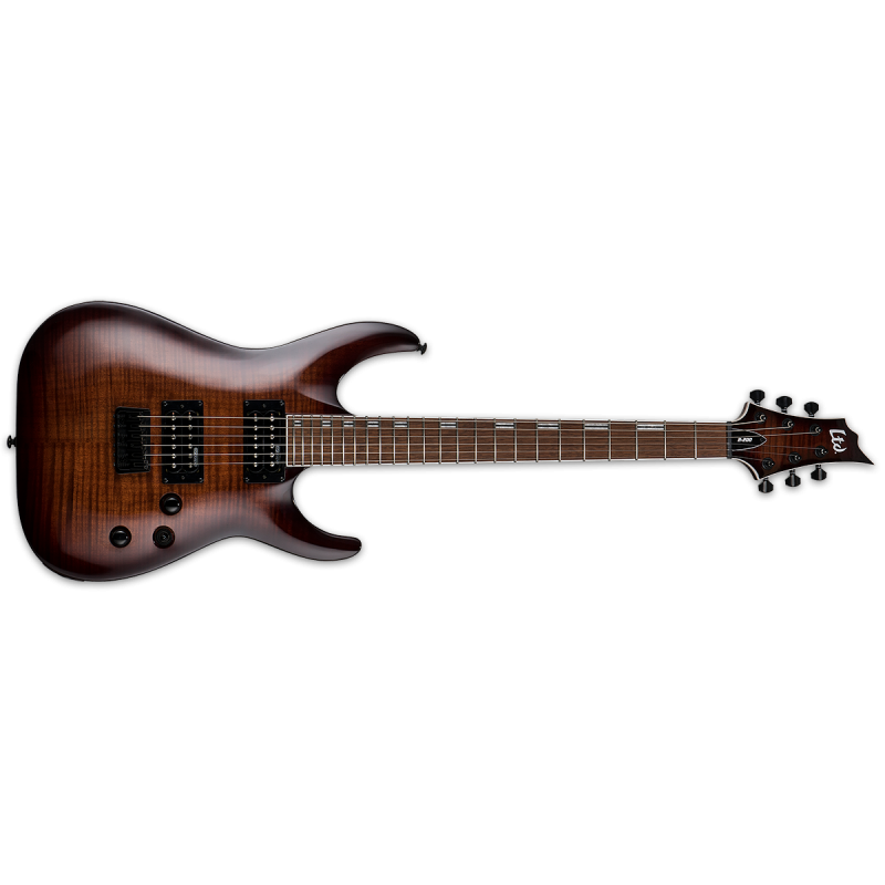 LTD H-200FM Dark Brown Sunburst