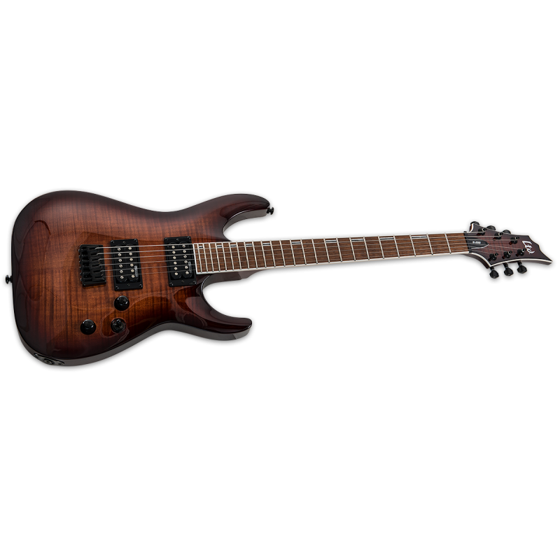 LTD H-200FM Dark Brown Sunburst