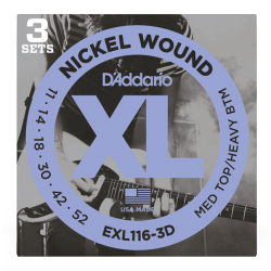 D’Addario EXL116-3D 11-52 Strings (set of 3)