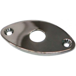 Gotoh JCB-2-CK Cosmo Black Oval Chrome Jack Plate