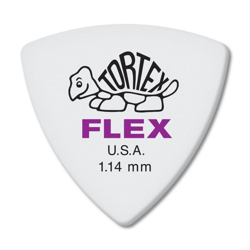 Dunlop Pack 6 Tortex Flex Triangle Picks 1.14mm
