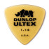 Dunlop Pack of 6 Ultex Triangle Amber 1.14mm